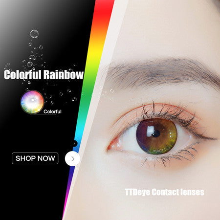 Rainbow contact lenses