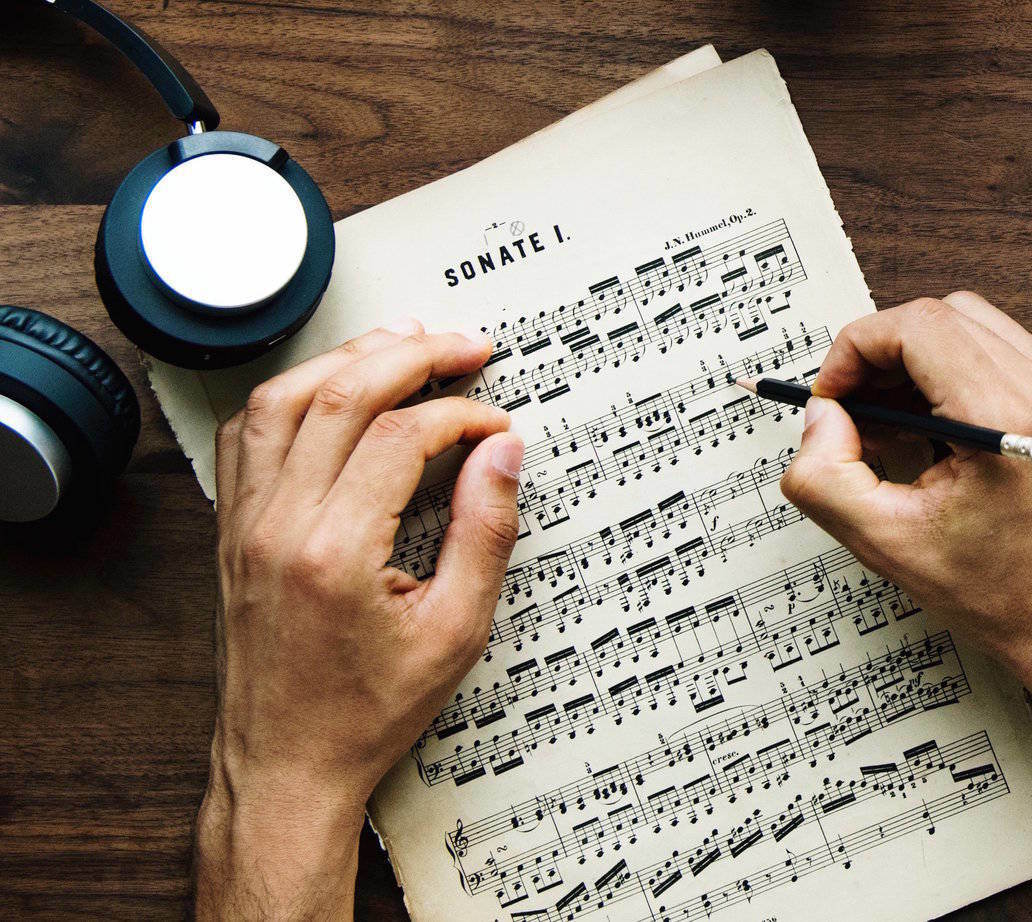 Composer writing notes