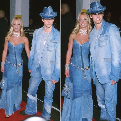 90s double denim fancy dress