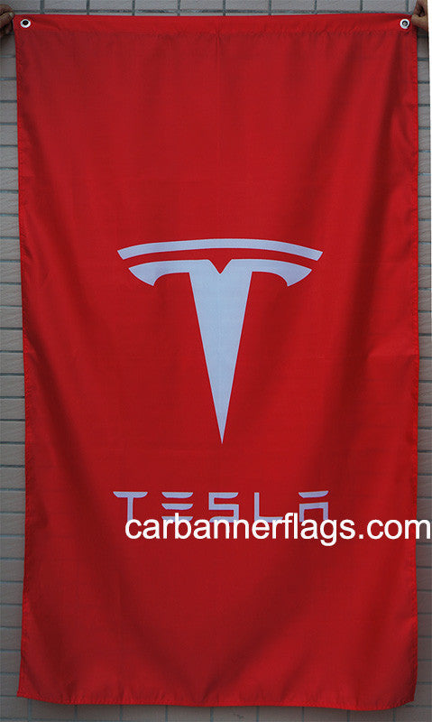 Car Racing Flag Banner for Tesla Racing flag 3x5 FT Free shipping 