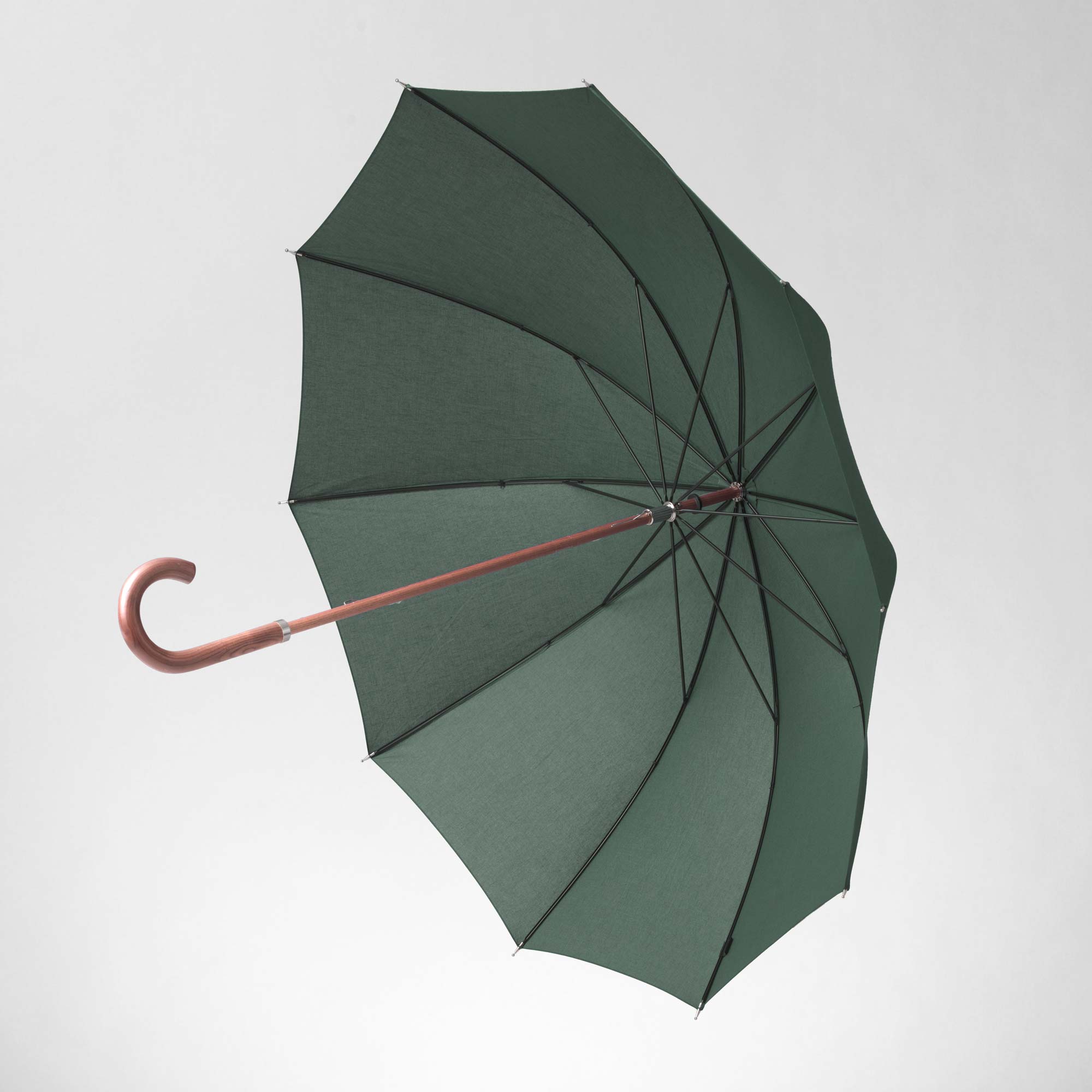 A classic green umbrella 