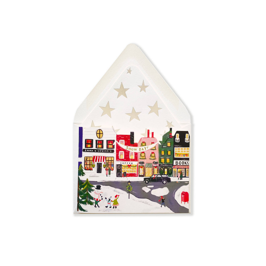 Snow Day (Hand Glittered) Card