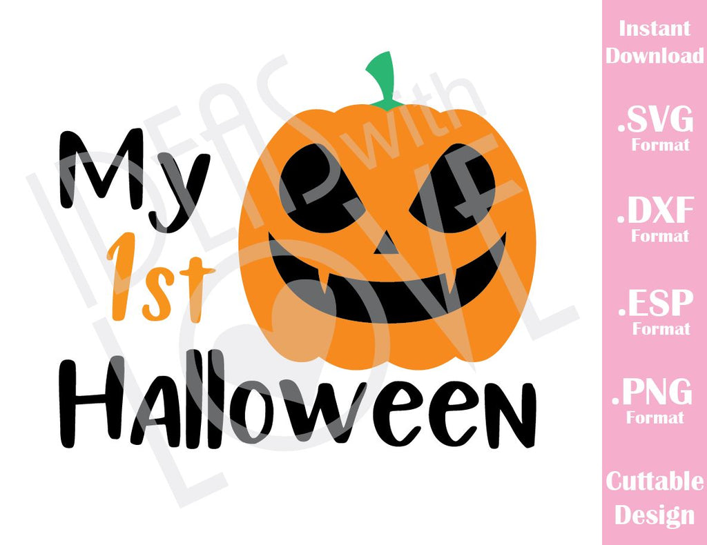 Download My First Halloween Baby Pumpkin Cutting File in SVG, ESP ...