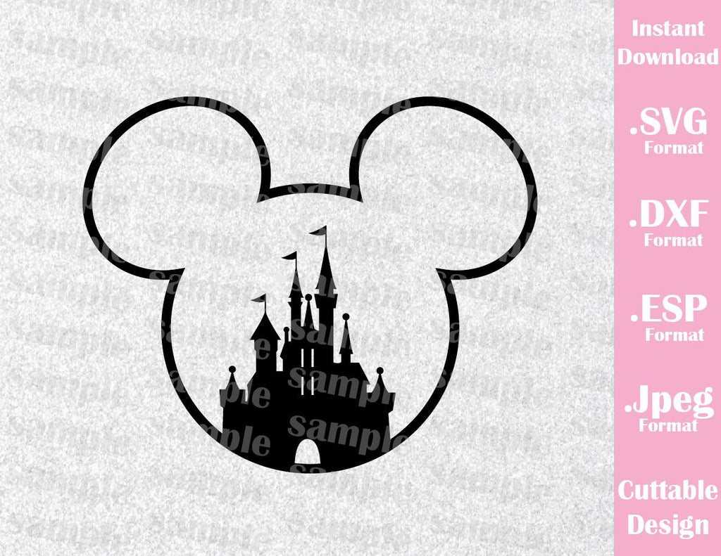 Download Mickey Castle Ears Inspired Cutting File in SVG, ESP, DXF ...