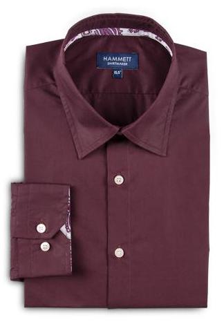 mens dark red shirt