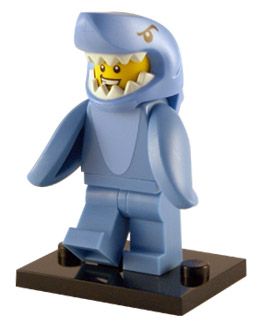 lego minifigures shark suit guy