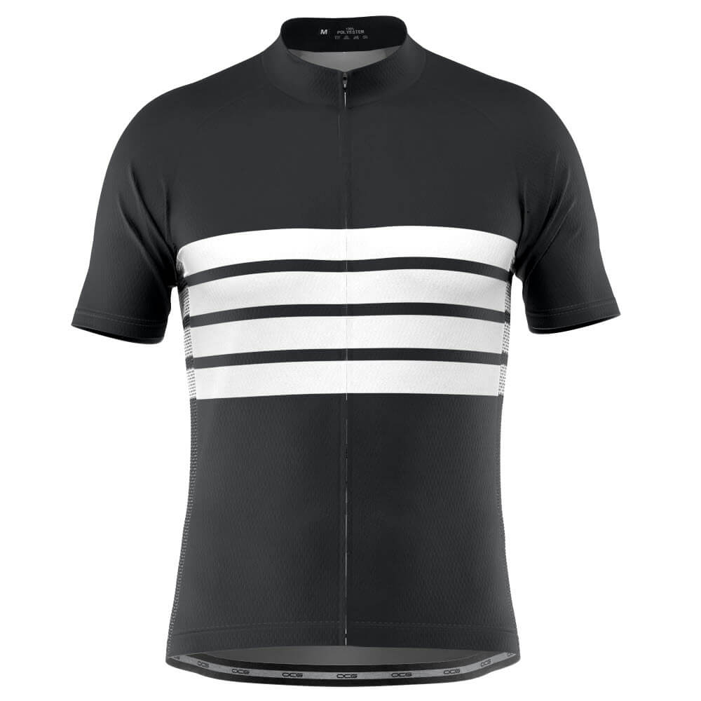 black cycling jersey
