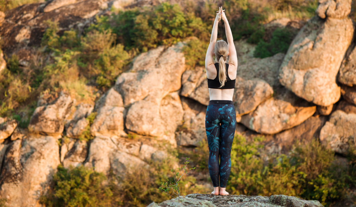 woman doing mountain pose