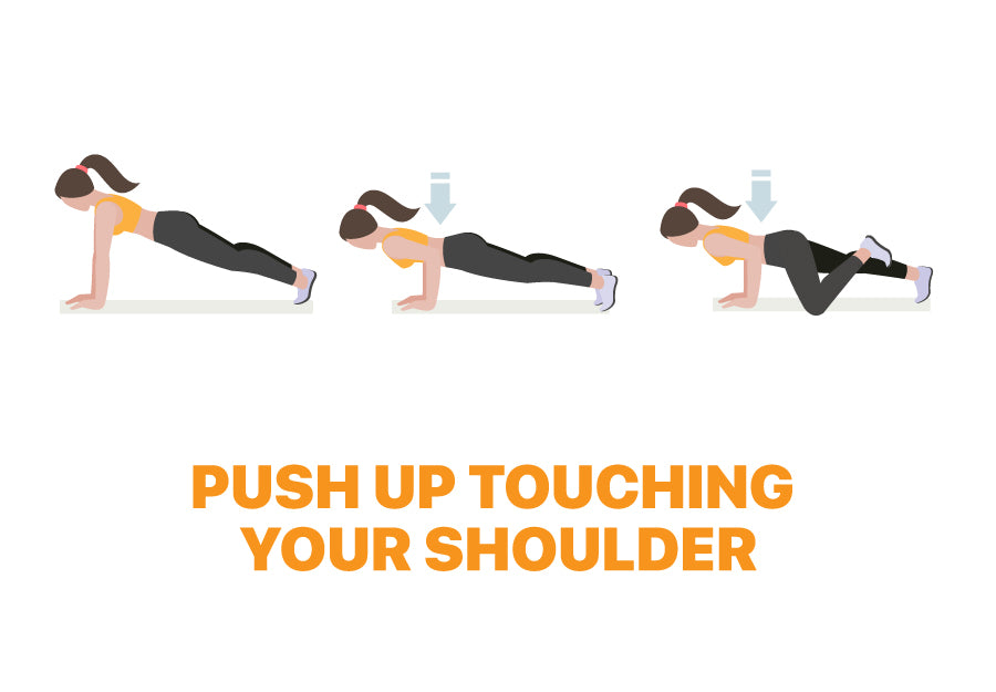 Push Up Touching Shoulder - Exercise for Lazy Days