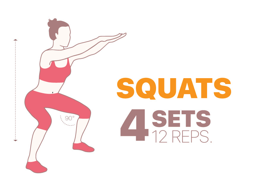 Leg exercises to do at home - squats