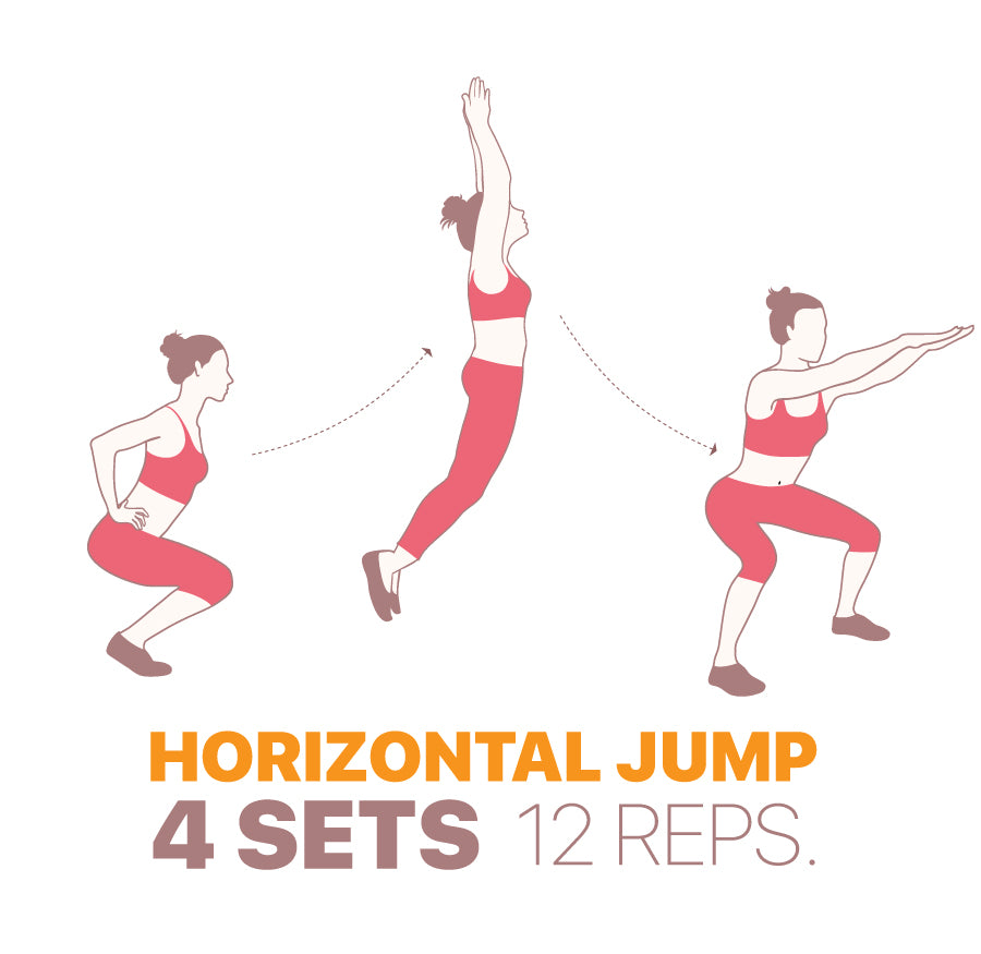Leg exercises to do at home - Horizontal Jump