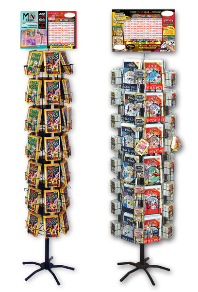 Flickback Media Wire Rack Displays for DVDs, Mini Books, Trivia Playing Cards