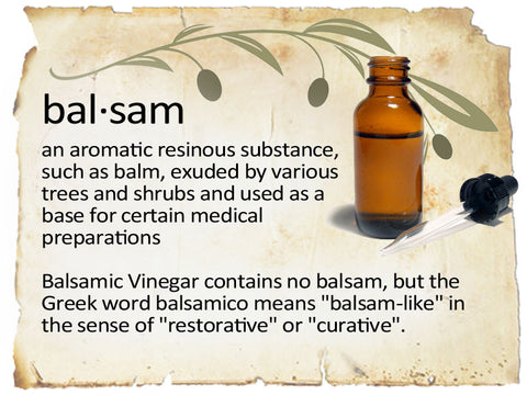 balsamic means curative