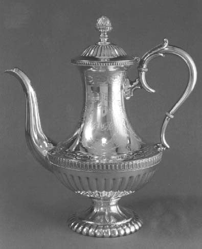 Fig. 3. Coffeepot, showing the early use of classical forms and Adamesque ornamentation.
