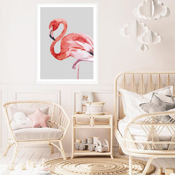 Shop Pink Flamingo Print Wall Art Milk N Honey Designs