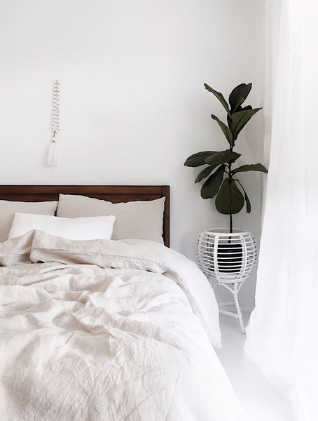 Jem Juthmat and The Cover Collective French Linen Bedding Interview. How to achieve a minimalist bedroom