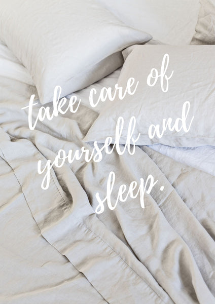 Take care of yourself and sleep.