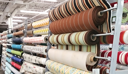 Outdoor canvas fabric, at the Cambridge Len's Mill Store on Groh Ave