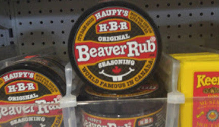 Haupy Beaver Spice Rub tins from Len's Mill Stores in Barrie