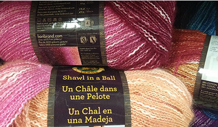 Waterloo yarn wool shawl lion brand