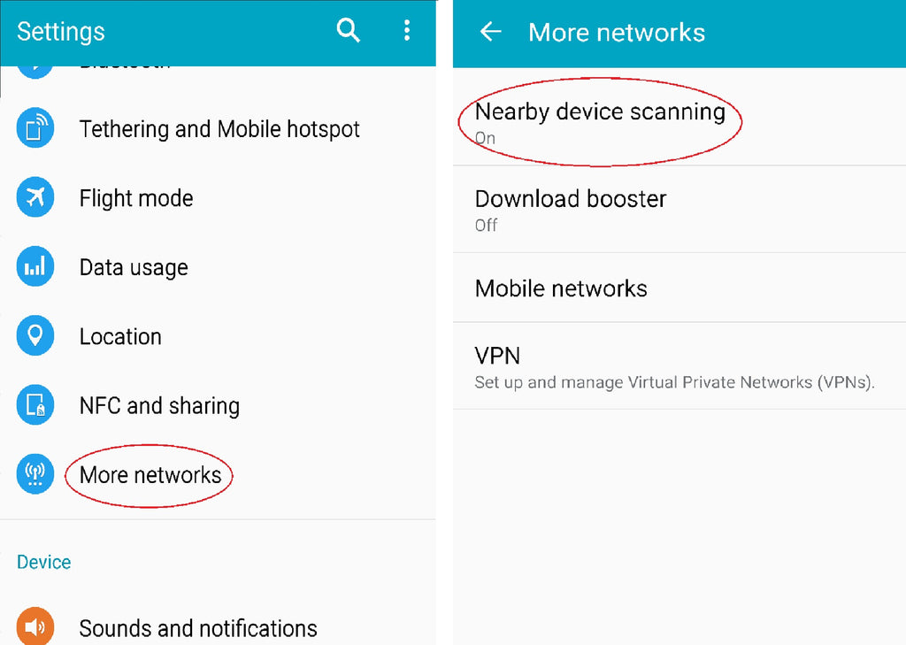 nearby mobile phone device scanning