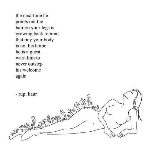 Rupi Kaur poem on female body hair-Rani & Co.