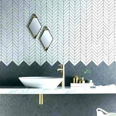 Chevron Pattern Backsplash