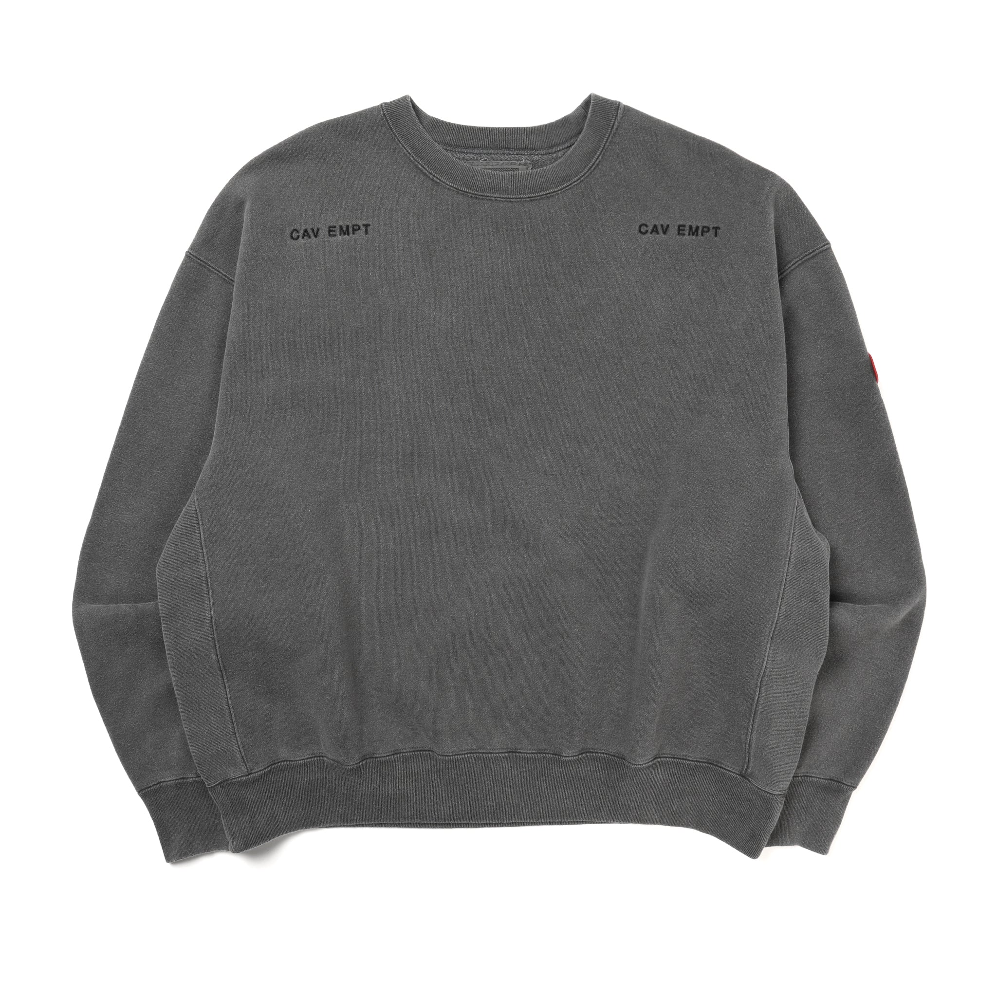 Cav Empt Overdye //// Crewneck Sweater Charcoal