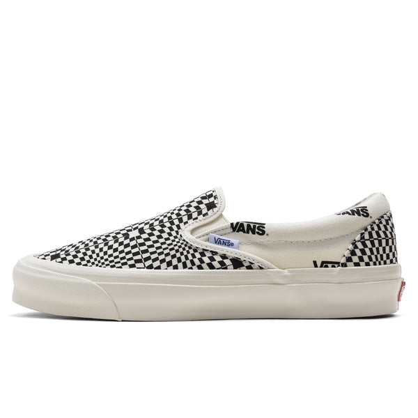 vans black marshmallow slip on