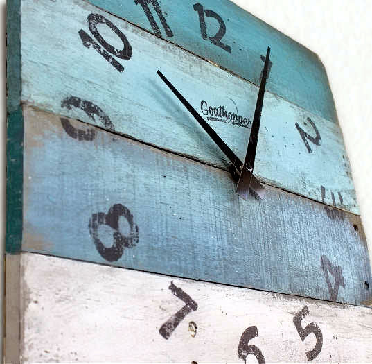 Tasty Blue Aqua Beach Wall Clock Carlsbad Goathopper