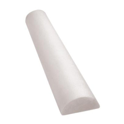 CanDo® Foam Roller - Full-Skin - White PE foam - 6 x 36 inch - Half-Round