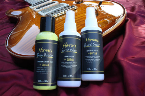 Harron's Australian made Boutique Guitar Care Polishes and Oil's 