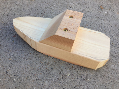 Image of the simple boat my son and I built based on his drawing