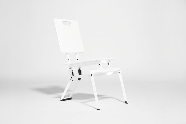 white on white folding chair