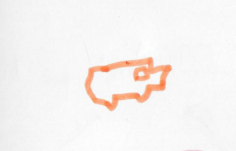 Image of my son's simple profile sketch for the toy car he wanted to build