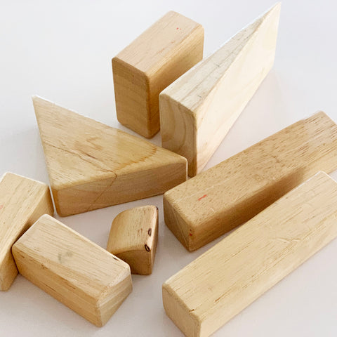 well worn wooden blocks