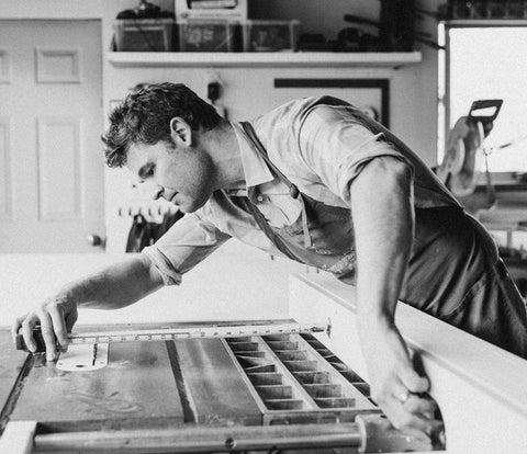 eric jacoby working on the table saw