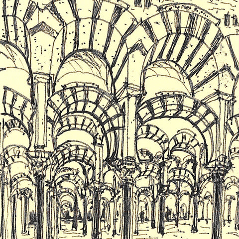 architectural texture - sketch of great mosque in Cordoba