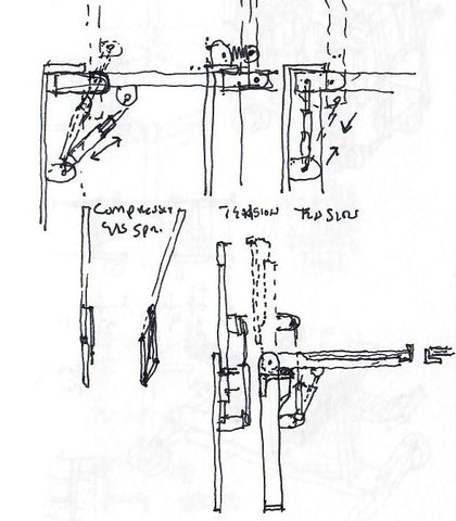 design sketch by Eric Jacoby for a folding bracket
