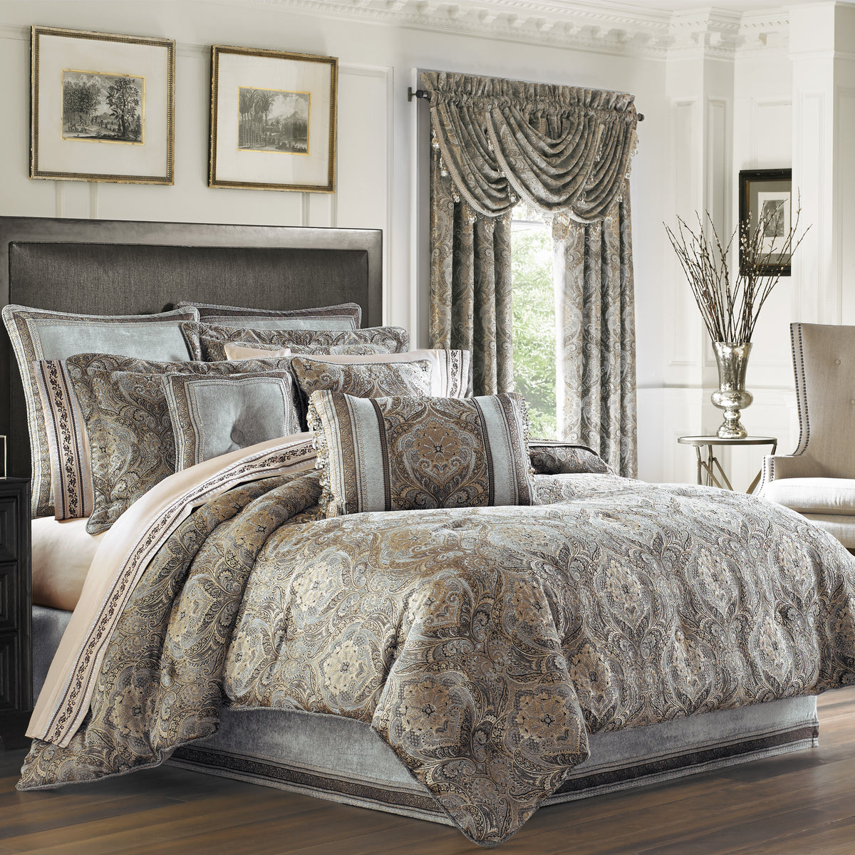 J Queen New York Provence Stone 4 Piece Comforter Set Latest Bedding
