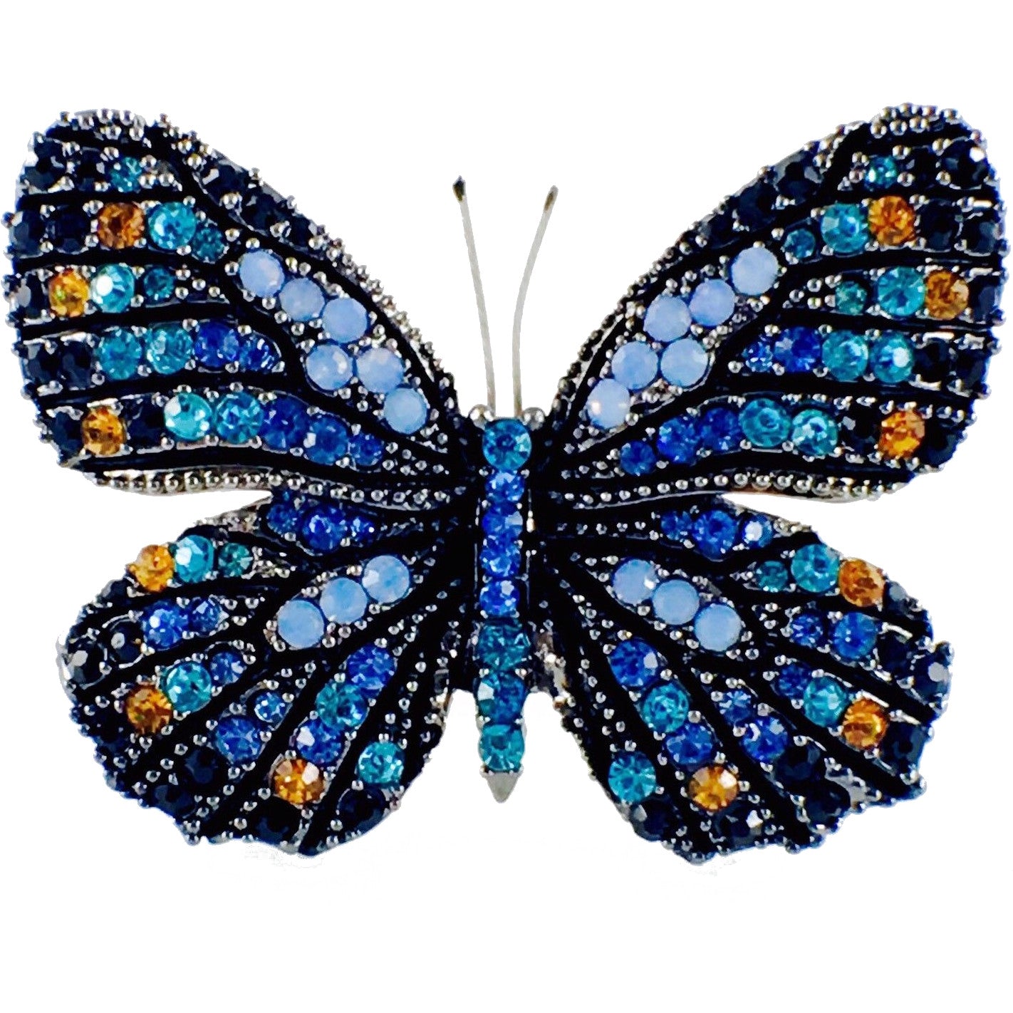 swarovski crystal butterfly pin