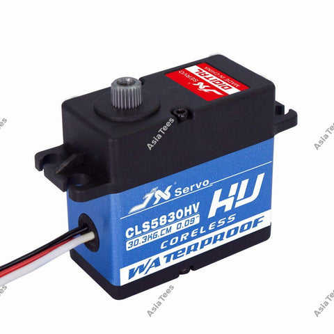JX Servo Waterproof Aluminum Case HV Coreless Digital Servo 30 Kg (420oz)/0.09 Sec @8.4V for Crawler & Buggy