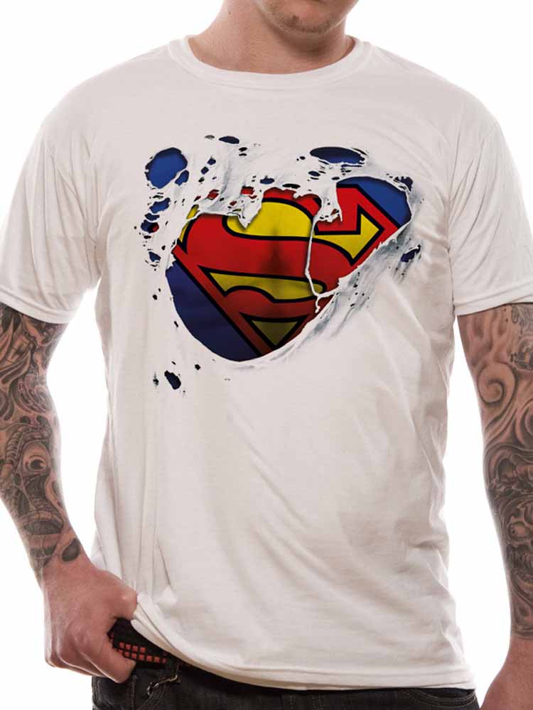 superman t shirt white