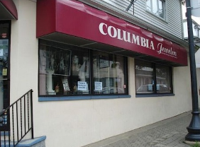 Columbia Jewelers side windows