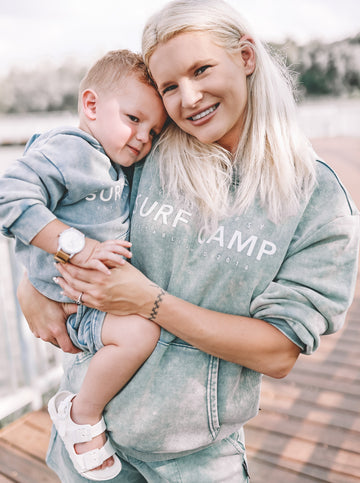 Adult Surf Camp Hoodie - Green Wash