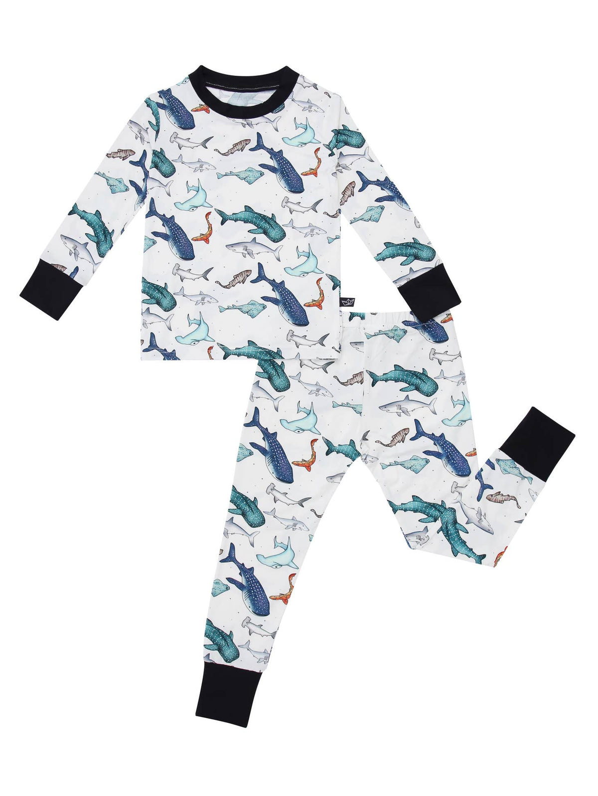 Watercolor Sharks Bamboo Pajamas