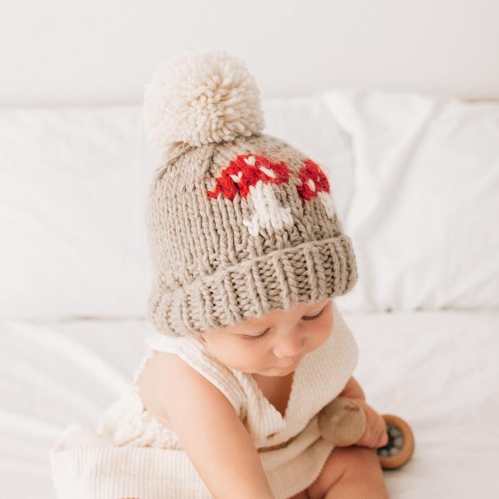 Mushroom Hand Knit Beanie