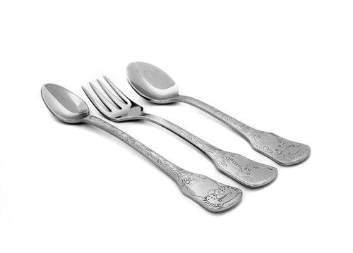 3-Piece Baby Flatware Set- Safari Friends