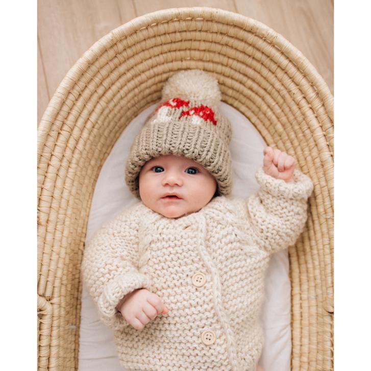 Mushroom Hand Knit Beanie