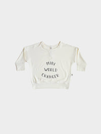 Drop-Shoulder Sweatshirt - Mini World Changer